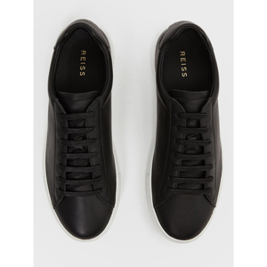 REISS FINLEY Leather Low Top Trainers